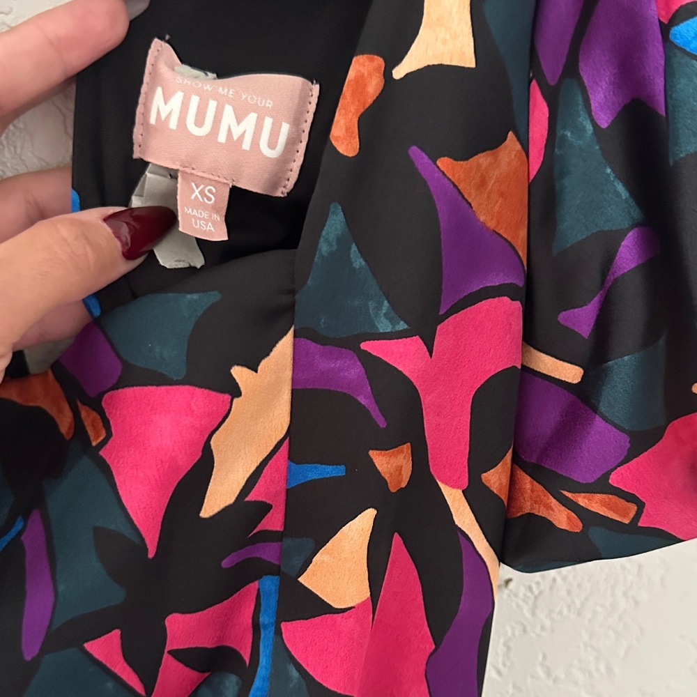 Show Me Your MuMu Vibrant Abstract Mini Dress - Picture 3 of 5